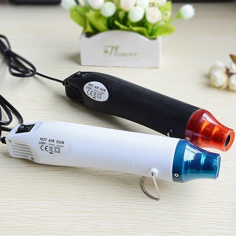 Heat Gun Small - ปืนลมร้อนแบบมือถือ, เครื่องมือทำความร้อนขนาดเล็กสำหรับงาน DIY, อุปกรณ์ซ่อมโทรศัพท์มือถือแบบพกพา, เหมาะสำหรับงานหดท่อความร้อน