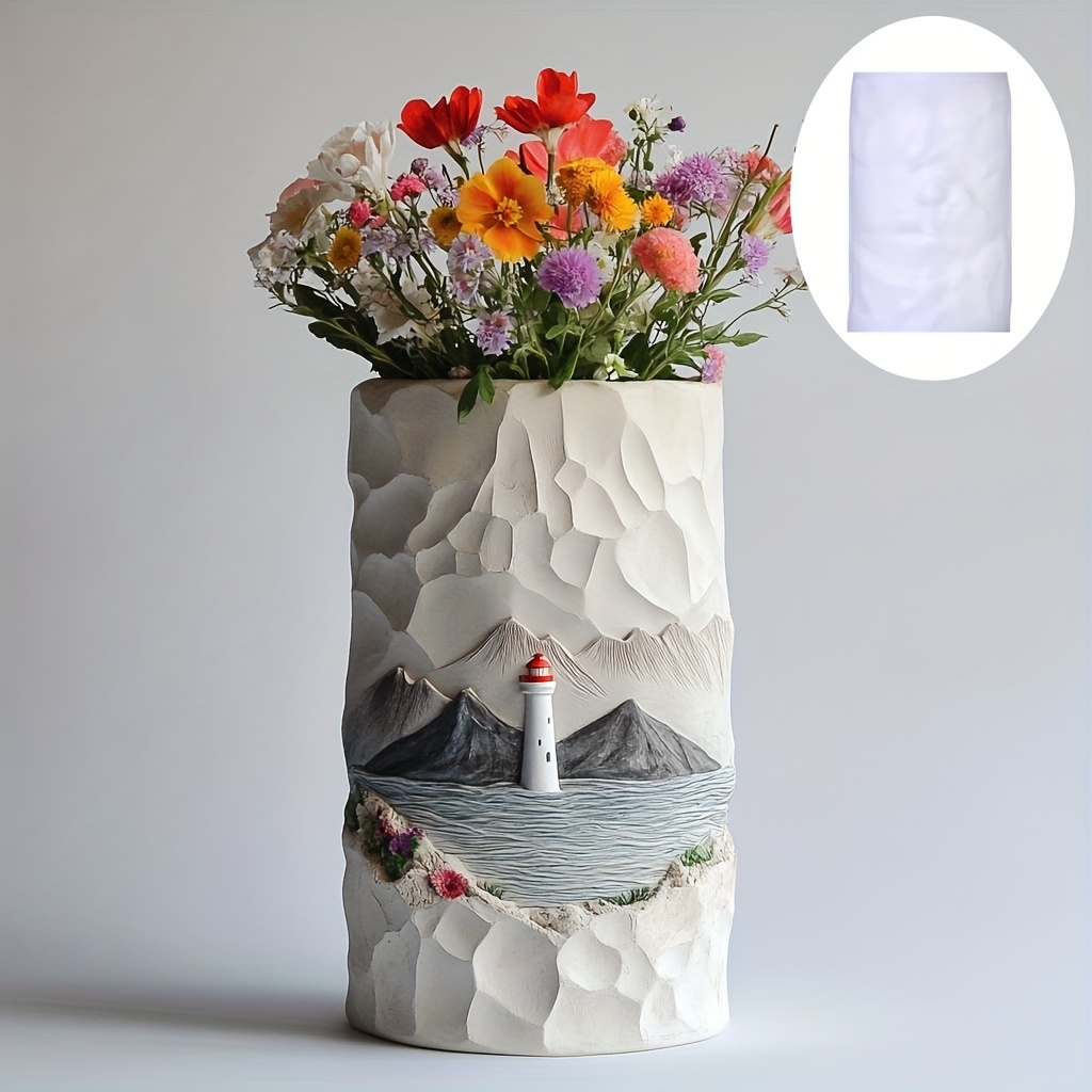 ประภาคารทะเลบรรเทาดอกไม้แจกันห - Resin Ocean Wave Mold บทวิจารณ์และราคา